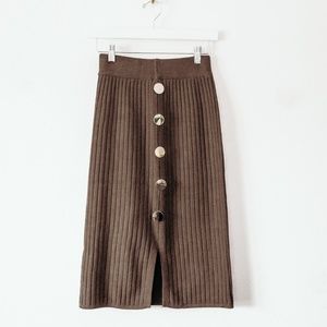 Chicwish Brown Sweater Skirt